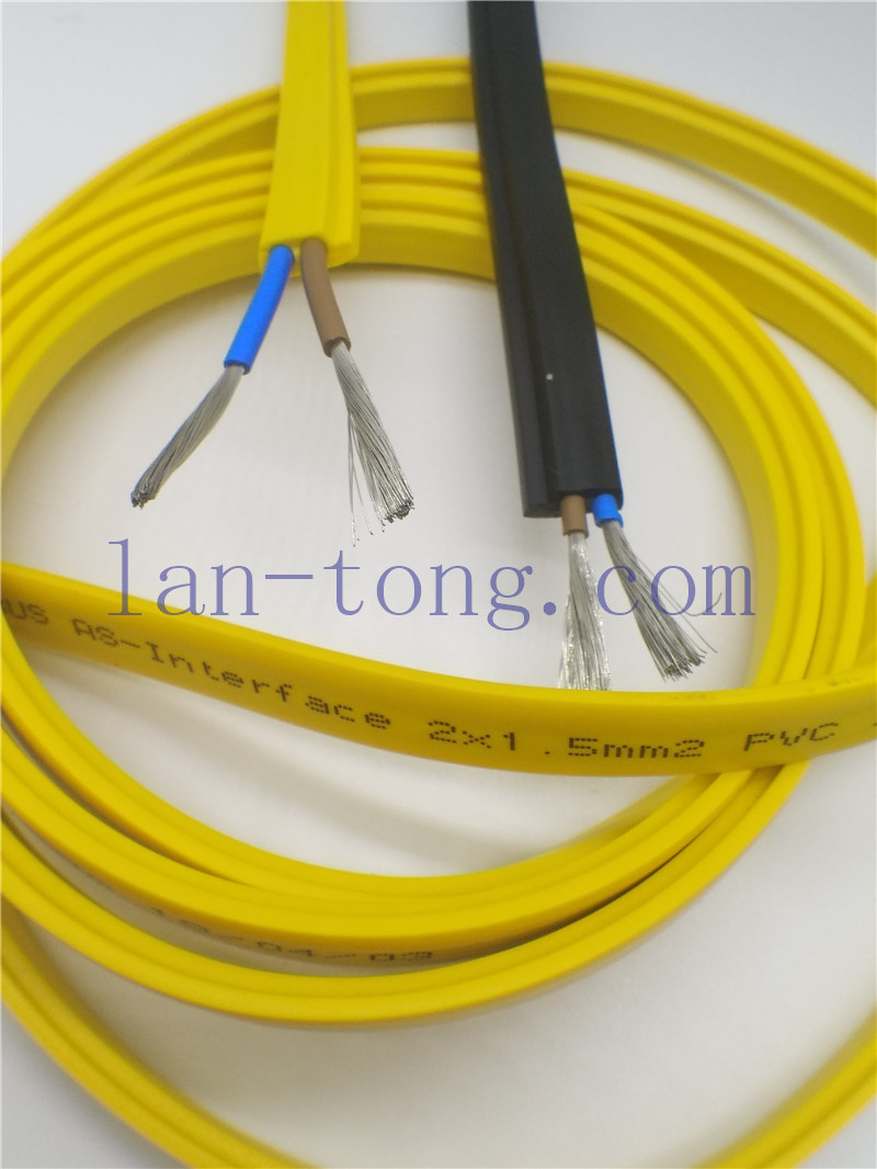 AS-I扁平电缆2X1.5黄色黑色PVC/TPE