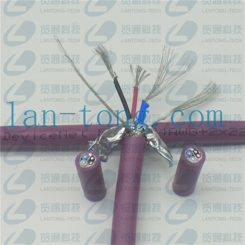 CANopen/DeviceNet拖链细电缆PUR FD运动布线