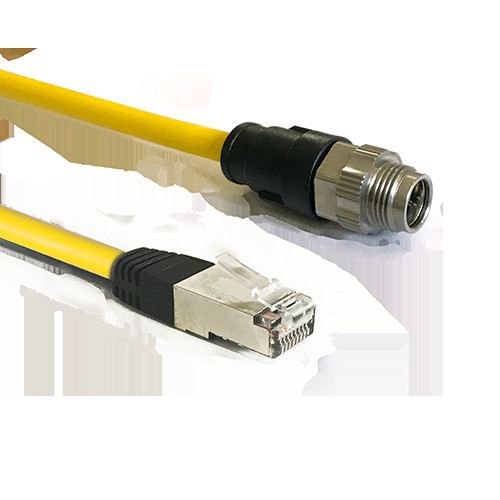 CAT6A M12 RJ45工业网线跳线