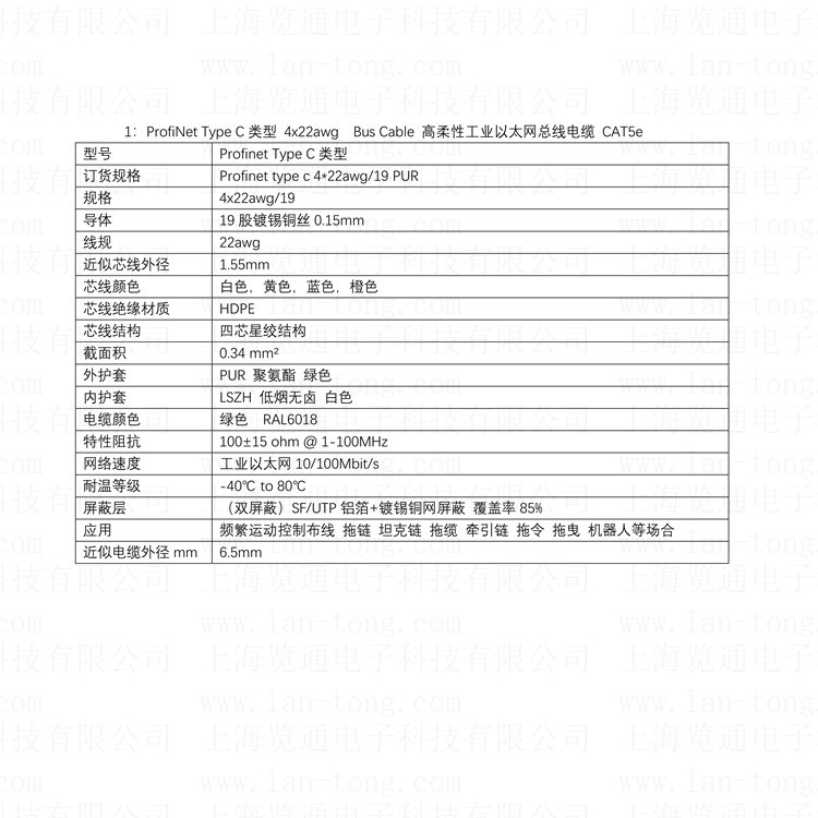 profinet拖链网线